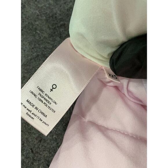 Selkie Iridescent Rainbow Puffer Coat The Pony White Pink XXS FLAW - Picture 6 of 8